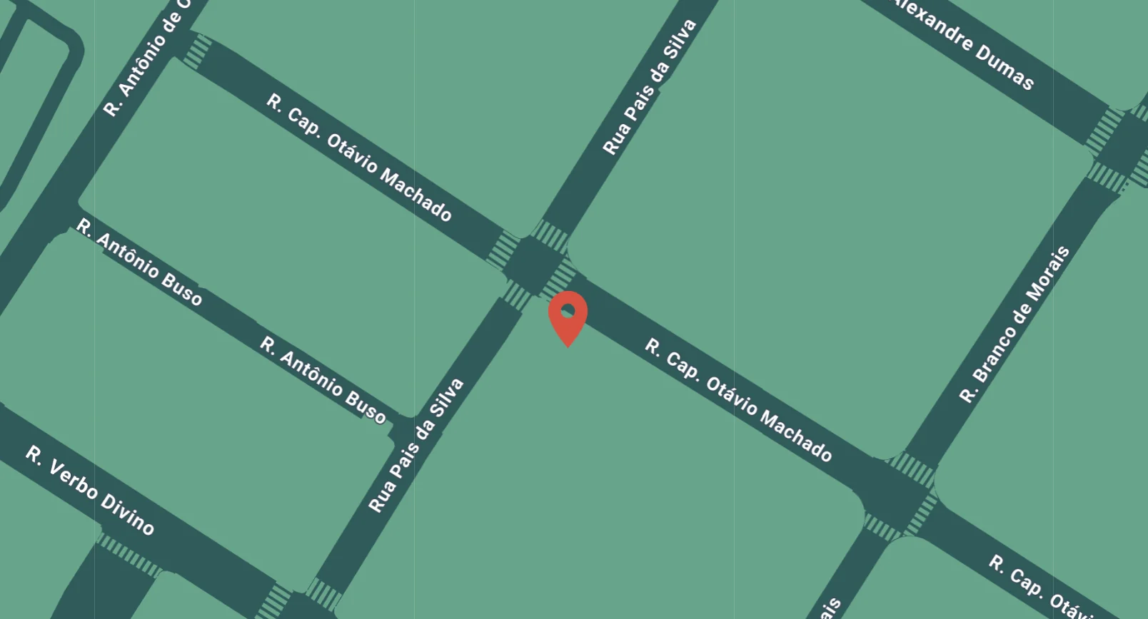 Mapa mostrando a Humanized na Rua Capitão Otávio Machado